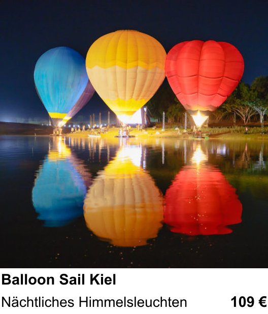 Atmosphärischer Fotoworkshop für Aufnahmen zu Balloon Sail Kiel: Nächtliches Himmelsleuchten