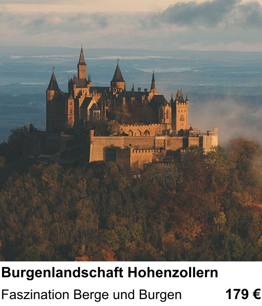 Atmosphärischer Fotoworkshop für Aufnahmen zu Burgenlandschaft Hohenzollern: Faszination Berge und Burgen