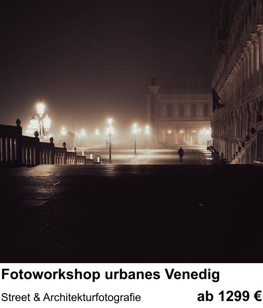 Atmosphärischer Fotoworkshop für Aufnahmen zu Fotoworkshop urbanes Venedig: Street & Architekturfotografie