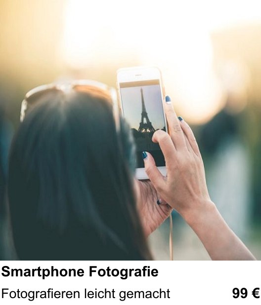 Fotokurs für Smartphone Fotografie in Krefeld – Fotografieren leicht gemacht
