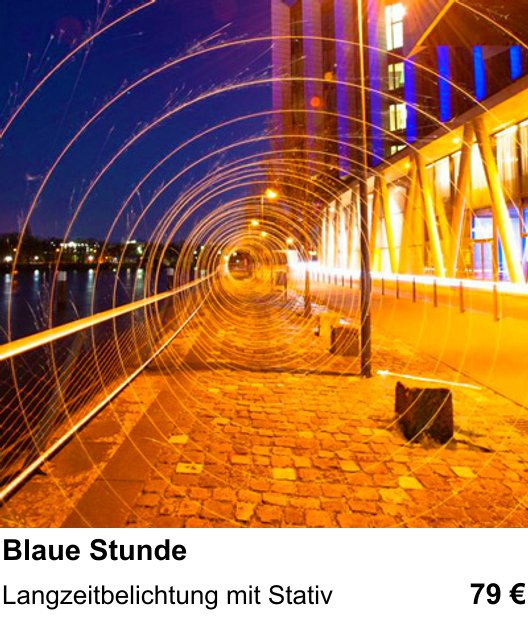 Fotokurs für Langzeitbelichtung zur blauen Stunde in Krefeld – Langzeitbelichtung mit Stativ