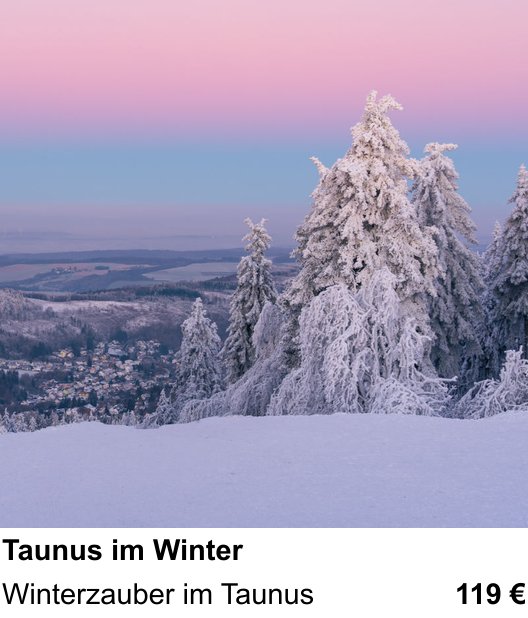 Atmosphärischer Fotoworkshop für Aufnahmen zu Taunus im Winter: Winterzauber im Taunus